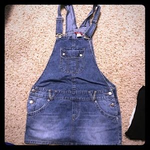 Denim overall dress